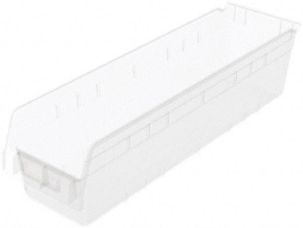 Akro-Mils - 23-5/8" Deep, Clear Polymer Hopper Shelf Bin - 6" High x 6-5/8" Wide x 23-5/8" Long - Caliber Tooling