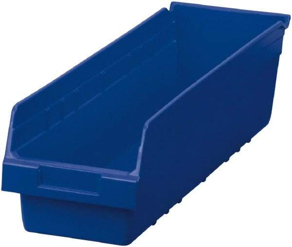 Akro-Mils - 23-5/8" Deep, Blue Polymer Hopper Shelf Bin - 6" High x 6-5/8" Wide x 23-5/8" Long - Caliber Tooling