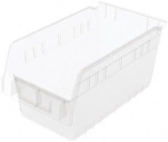 Akro-Mils - 11-5/8" Deep, Clear Polymer Hopper Shelf Bin - 6" High x 6-5/8" Wide x 11-5/8" Long - Caliber Tooling