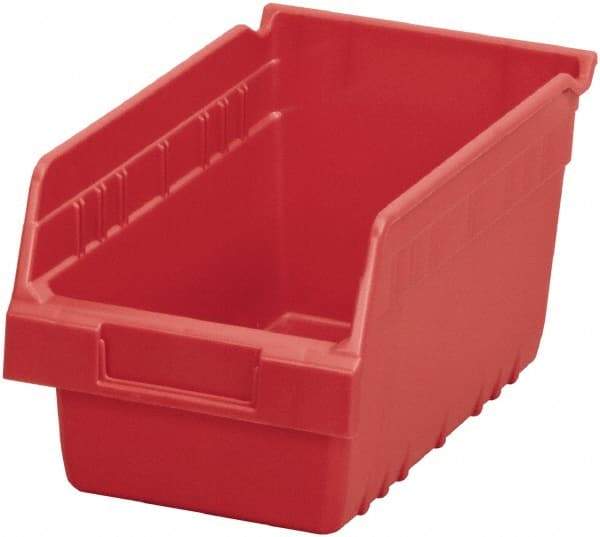 Akro-Mils - 11-5/8" Deep, Red Polymer Hopper Shelf Bin - 6" High x 6-5/8" Wide x 11-5/8" Long - Caliber Tooling