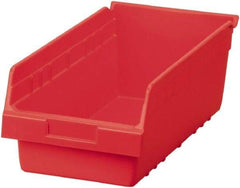 Akro-Mils - 17-7/8" Deep, Red Polymer Hopper Shelf Bin - 6" High x 8-3/8" Wide x 17-7/8" Long - Caliber Tooling