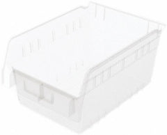 Akro-Mils - 11-5/8" Deep, Clear Polymer Hopper Shelf Bin - 6" High x 8-3/8" Wide x 11-5/8" Long - Caliber Tooling