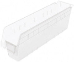 Akro-Mils - 17-7/8" Deep, Clear Polymer Hopper Shelf Bin - 6" High x 4-1/8" Wide x 17-7/8" Long - Caliber Tooling