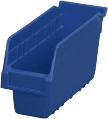 Akro-Mils - 11-5/8" Deep, Blue Polymer Hopper Shelf Bin - 6" High x 4-1/8" Wide x 11-5/8" Long - Caliber Tooling