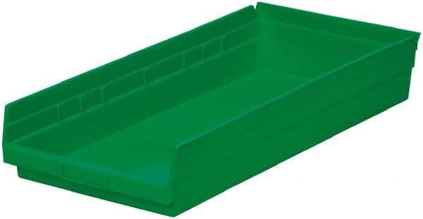 Akro-Mils - 513 Lb. Load Capacity, 23-5/8" Deep, Green Hopper Shelf Bin - 4" High x 11-1/8" Wide x 23-5/8" Long - Caliber Tooling