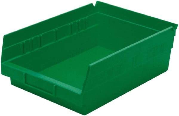 Akro-Mils - 138 Lb. Load Capacity, 11-5/8" Deep, Green Hopper Shelf Bin - 4" High x 8-3/8" Wide x 11-5/8" Long - Caliber Tooling