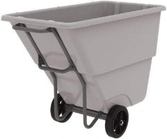 Akro-Mils - 1,000 Lb Load Capacity, 1/2 Cu Yd, Plastic Tilt Truck - 27" Wide x 54" Long x 36" High, Gray - Caliber Tooling