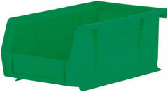 Akro-Mils - 10 Lb. Load Capacity, 7-3/8" Deep, Green Polymer Hopper Stacking Bin - 3" High x 4-1/8" Wide x 7-3/8" Long - Caliber Tooling