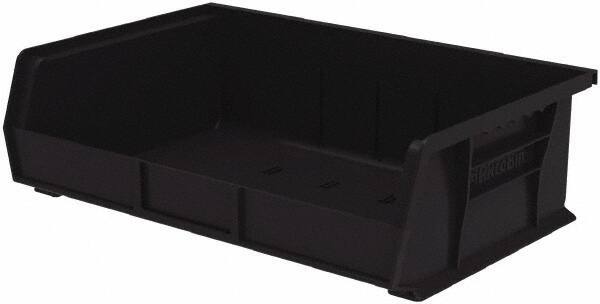 Akro-Mils - 60 Lb. Load Capacity, 10-7/8" Deep, Black Polymer Hopper Stacking Bin - 5" High x 16-1/2" Wide x 10-7/8" Long - Caliber Tooling