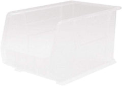 Akro-Mils - 60 Lb. Load Capacity, 18" Deep, Clear Polymer Hopper Stacking Bin - 10" High x 11" Wide x 18" Long - Caliber Tooling