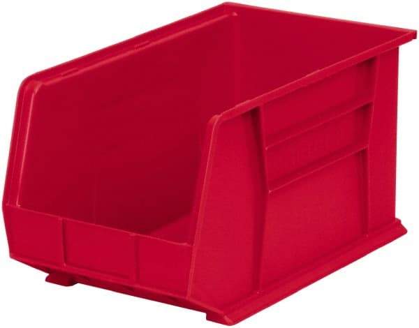 Akro-Mils - 60 Lb. Load Capacity, 18" Deep, Red Polymer Hopper Stacking Bin - 10" High x 11" Wide x 18" Long - Caliber Tooling