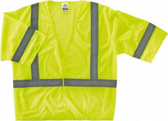 Ergodyne - Size S/M High Visibility Lime Mesh General Purpose Vest - 36 to 44" Chest, ANSI/ISEA 107, Hook & Loop Closure, 1 Pocket, Polyester - Caliber Tooling