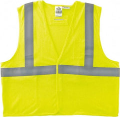 Ergodyne - Size S/M Flame Resistant/Retardant Lime Mesh General Purpose Vest - 36 to 44" Chest, ANSI/ISEA 107, Hook & Loop Closure, 2 Pockets, Polyester - Caliber Tooling