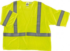 Ergodyne - Size L/XL Flame Resistant/Retardant Lime Mesh General Purpose Vest - 44 to 52" Chest, ANSI/ISEA 107, Hook & Loop Closure, 2 Pockets, Polyester - Caliber Tooling