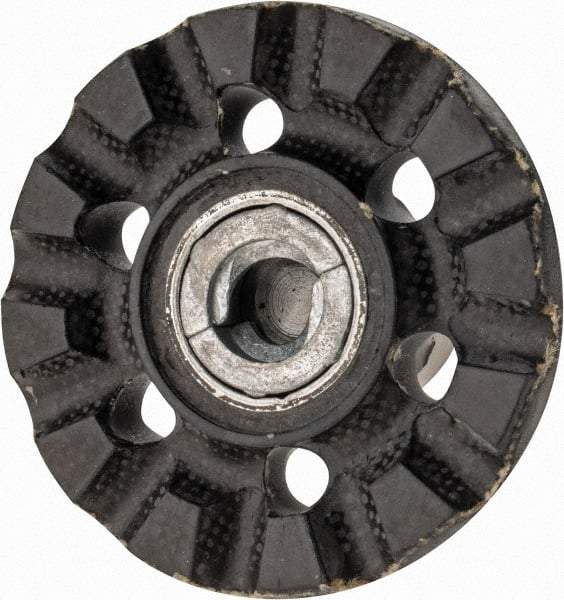 3M - 2" Diam Disc Backing Pad - 1/4" Shank Diam, Hard Density, 20,000 RPM, Roloc TS Compatible - Caliber Tooling