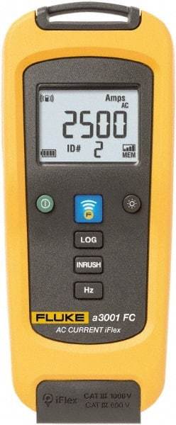 Fluke - FLK-A3001 FC, CAT IV, CAT III, Digital True RMS Wireless Clamp Meter with 10" Flex Jaws - 2500 AC Amps, Measures Current - Caliber Tooling