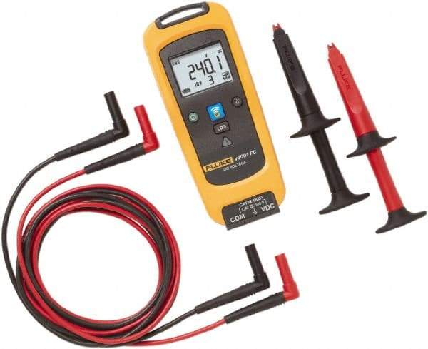 Fluke - 6 VDC to 1,000 VDC, Voltage Tester - LCD Display, +/-0.09 (up to 1,000 V), 0.15 (1,000 V)% Basic DC Accuracy, AA Power Supply - Caliber Tooling