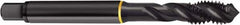 Guhring - #12-28 UNF 2B/3B Modified Bottoming Spiral Flute Tap - Cobalt, Oxide Finish, 2.382" OAL, Right Hand Flute, Right Hand Thread, H3, Series 4409 - Caliber Tooling