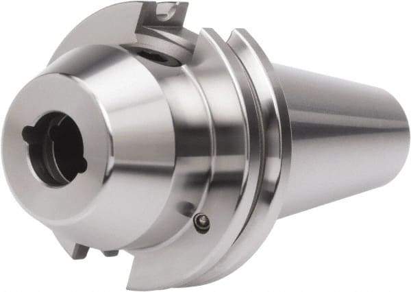 Accupro - CAT50 Taper Shank 3/4" Hole End Mill Holder/Adapter - 1-3/16" Nose Diam, 6" Projection, Through-Spindle & DIN Flange Coolant - Exact Industrial Supply