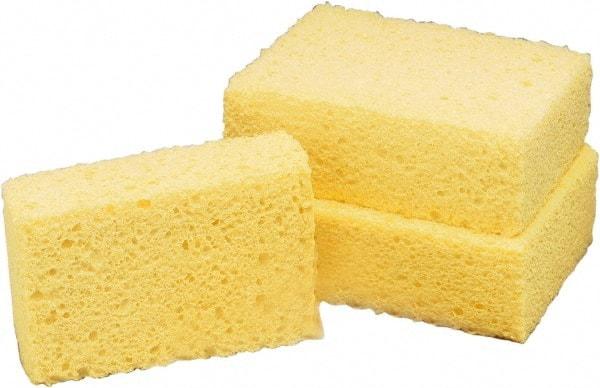 Ability One - 5-3/4" Long x 1-3/4" Wide x 1" Thick Scouring Sponge - Non-Abrasive, Tan - Caliber Tooling