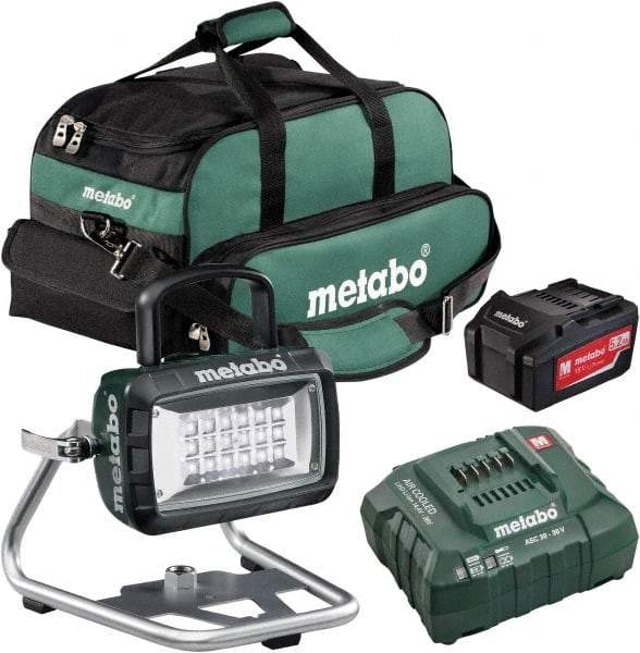 Metabo - 18 Volts, 2600 Lumens, Cordless Work Light - Green/Black, 7 hr Run Time - Caliber Tooling