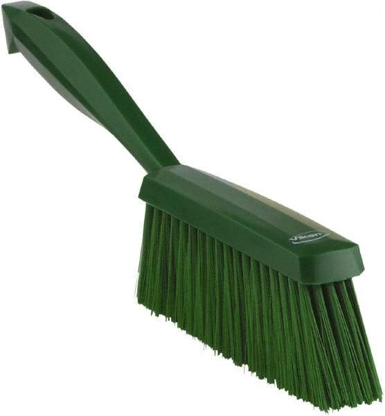 Vikan - 14" OAL, Polyester Staple Set Bench Brush - 2" Bristle Length, 6-3/8" Long Head, Green - Caliber Tooling