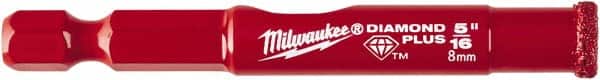 Milwaukee Tool - 5/16" Diam, 1-1/2" Cutting Depth, Hole Saw - Diamond Grit Saw, Continuous Edge - Caliber Tooling