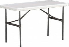 Ability One - 24" Long x 48" Wide x 29" High, Rectangular Folding Table - Platinum - Caliber Tooling