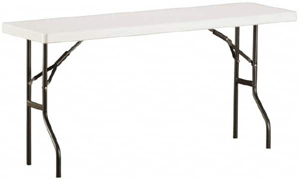 Ability One - 60" Long x 18" Wide x 29" High, Rectangular Folding Table - Platinum - Caliber Tooling