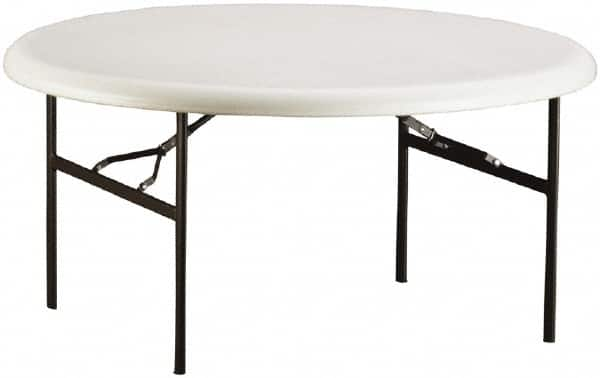 Ability One - 60" Wide x 29" High x 60" Diam, Round Folding Table - Platinum - Caliber Tooling