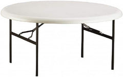 Ability One - 60" Wide x 29" High x 60" Diam, Round Folding Table - Platinum - Caliber Tooling