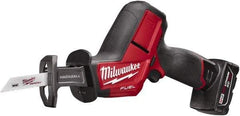 Milwaukee Tool - 12V, 0 to 3,000 SPM, Cordless Reciprocating Saw - 5/8" Stroke Length, 12" Saw Length, 1 Lithium-Ion Battery Included - Caliber Tooling