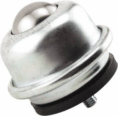 Hudson Bearing - 1-1/2 Inch Diameter, Round, Stainless Steel Ball Transfer - 2.5625 Inch Mount Height, 250 Lb. Capacity - Caliber Tooling