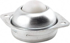 Hudson Bearing - 1 Inch Diameter, Round, Nylon Ball Transfer - 3/4 Inch Mount Height, 75 Lb. Capacity - Caliber Tooling