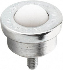 Hudson Bearing - 1 Inch Diameter, Round, Nylon Ball Transfer - 1.6719 Inch Overall Diameter, 1-1/4 Inch Mount Height, 200 Lb. Capacity - Caliber Tooling