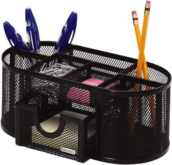 Rolodex - Black Desk Top Organizer - Mesh Metal - Caliber Tooling