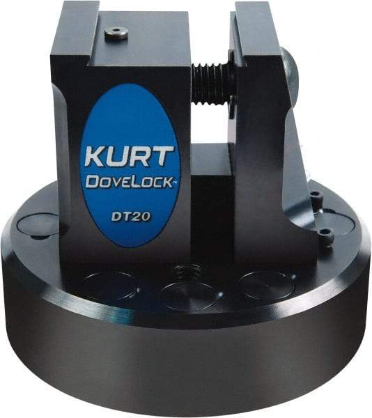 Kurt - 2" Jaw Width, 3-3/4" High x 4.47" Long x 4-15/32" Wide Dovetail Vise - For Use with 4 & 5 Axis Workholding Systems - Caliber Tooling