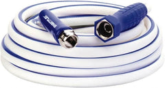 Legacy - 25' Long Marine/RV Hose - 1/2" Diam, 3/4" GHT, Hi-Tec Polymer, 150 psi, All Season, White with Blue Stripe - Caliber Tooling