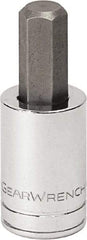 GearWrench - 1/4" Drive, 1/8" Hex Bit Socket - 1-17/32" OAL, 0.984" Bit Length - Caliber Tooling