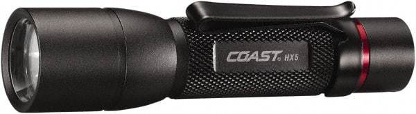 Coast Cutlery - White LED Bulb, 130 Lumens, Industrial/Tactical Flashlight - Black Aluminum Body, 1 AA Battery Included - Caliber Tooling