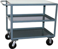 Jamco - 2,400 Lb Capacity, 36" Wide x 48" Long x 36" High Heavy Duty Service Cart - 3 Shelf, Steel - Caliber Tooling