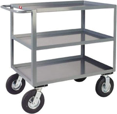 Jamco - 1,200 Lb Capacity, 30" Wide x 48" Long x 39" High Heavy Duty Service Cart - 3 Shelf, Steel - Caliber Tooling