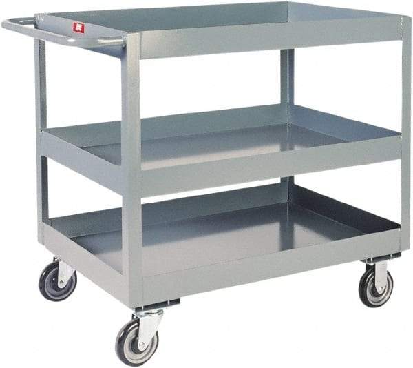 Jamco - 1,200 Lb Capacity, 18" Wide x 30" Long x 35" High Heavy Duty Service Cart - 3 Shelf, Steel - Caliber Tooling