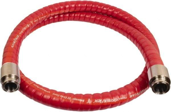 Continental ContiTech - 3" Inside x 3.601" Outside Diam, 220°F, Tri-Clovers Food & Beverage Hose - 6" Bend Radius, Red, 25' Long, 200 Max psi, 29 Vacuum Rating - Caliber Tooling