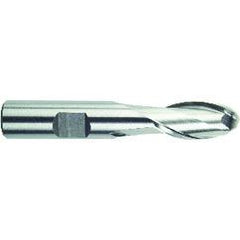 7/16" Dia. - 3-1/4" OAL - HSS-TiN - Ball Nose SE EM - 2 FL - Caliber Tooling