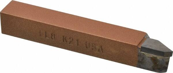 Made in USA - 1/2 x 1/2" Shank, Offset Threading Single Point Tool Bit - EL-8, Grade K21 - Exact Industrial Supply