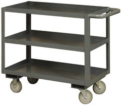 Durham - 3,000 Lb Capacity, 30" Wide x 60" Long x 40" High Heavy Duty Service Cart - 3 Shelf, Steel - Caliber Tooling