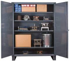 Durham - 4 Shelf Locking Storage Cabinet - Steel, 60" Wide x 18" Deep x 78" High - Caliber Tooling