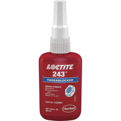 Loctite - 50 mL Bottle, Blue, Medium Strength Liquid Threadlocker - Series 243, 24 hr Full Cure Time, Hand Tool Removal - Caliber Tooling