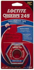 Loctite - Blue, Medium Strength Tape Threadlocker - Series 249, 24 hr Full Cure Time, Hand Tool, Heat Removal - Caliber Tooling